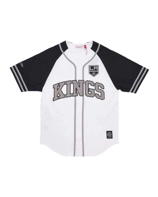 Mitchell & Ness Tops ,Wit ,T-Shirts in het Black voor heren