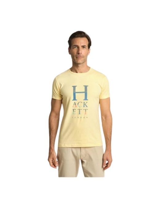 Hackett Baumwoll t-shirt in Yellow für Herren