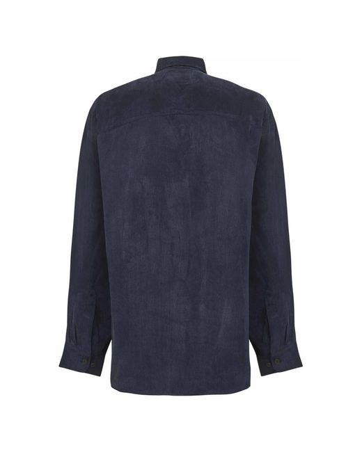 Dries Van Noten Blauw Cargo Zak Overmaatse Fit Shirt in het Blue voor heren