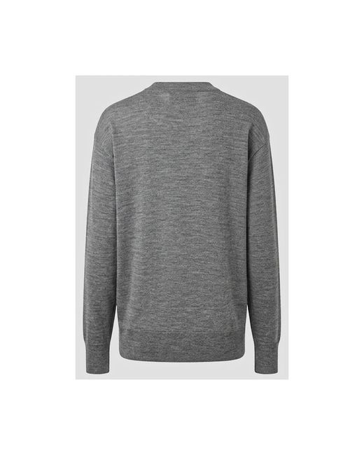 AMI Gray Round-Neck Knitwear for men