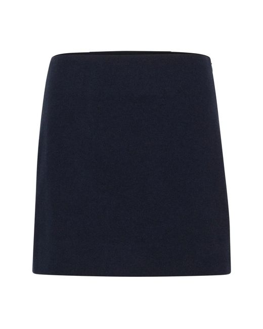 Part Two Rokken ,Blauw ,Wol Eenvoudige Donkerblauwe Rok in het Blue