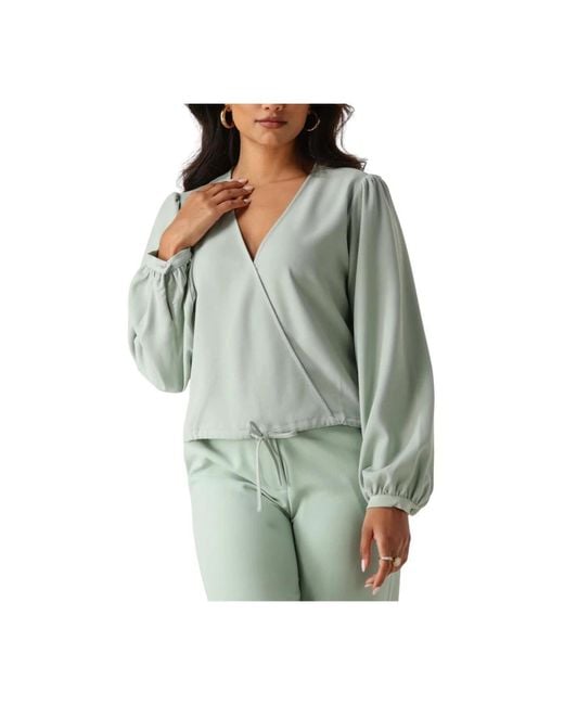 Another Label Overhemden ,Groen Salem Top L in het Green