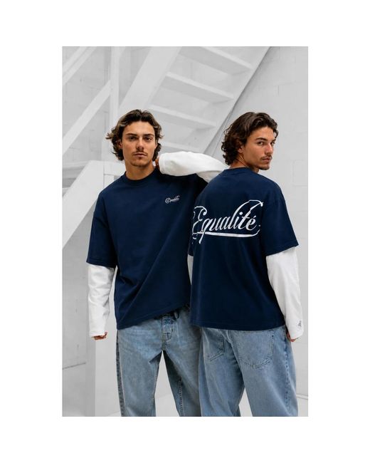 T-Shirts Equalite de hombre de color Blue