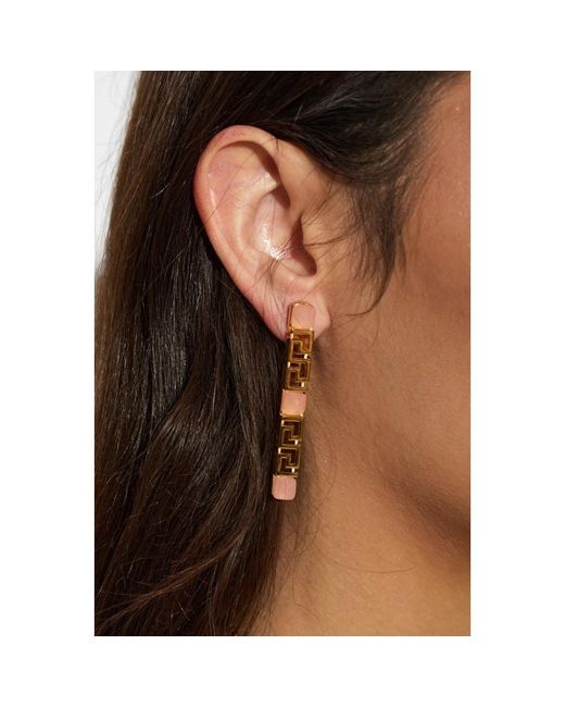 Earrings Versace en coloris Metallic
