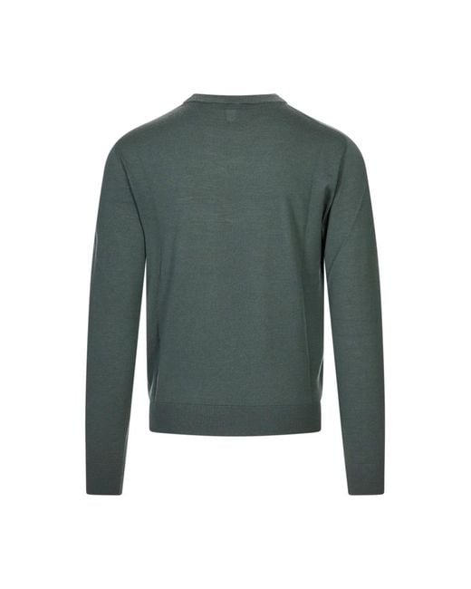 Canali Green Round-Neck Knitwear for men