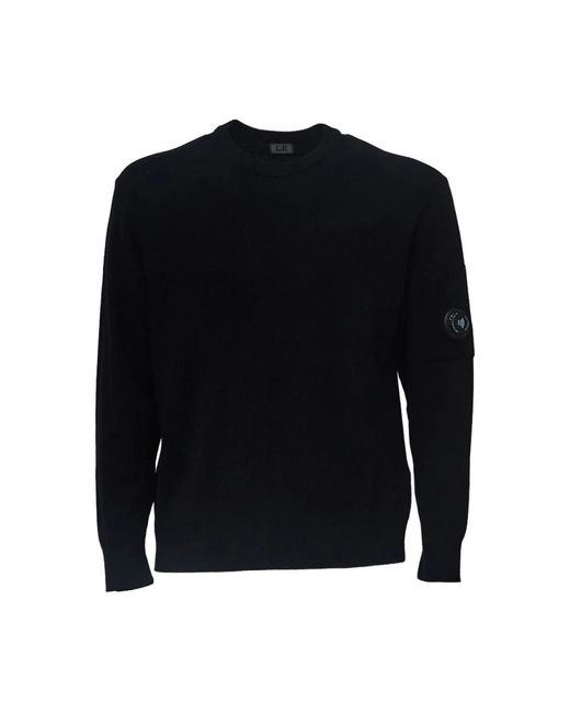 C P Company Blue Round-Neck Knitwear for men