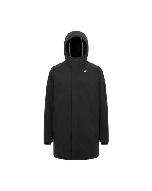 K-Way Black Parkas for men