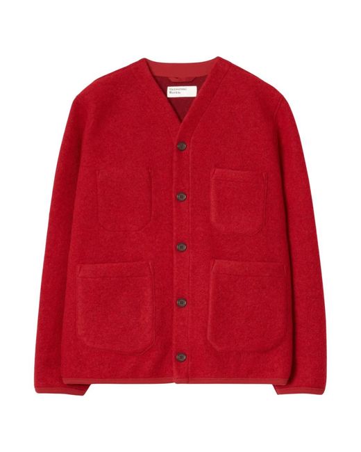 Cardigans Universal Works de hombre de color Red