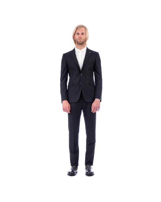 Tagliatore Blue Single Breasted Suits for men