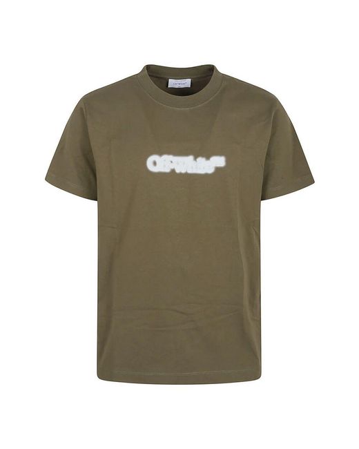 Off-White c/o Virgil Abloh Pfeil slim tee spray print in Green für Herren