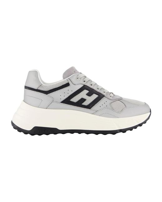 Hogan Schoenen ,Grijs ,Leer Lace-Up Sneakers in het White