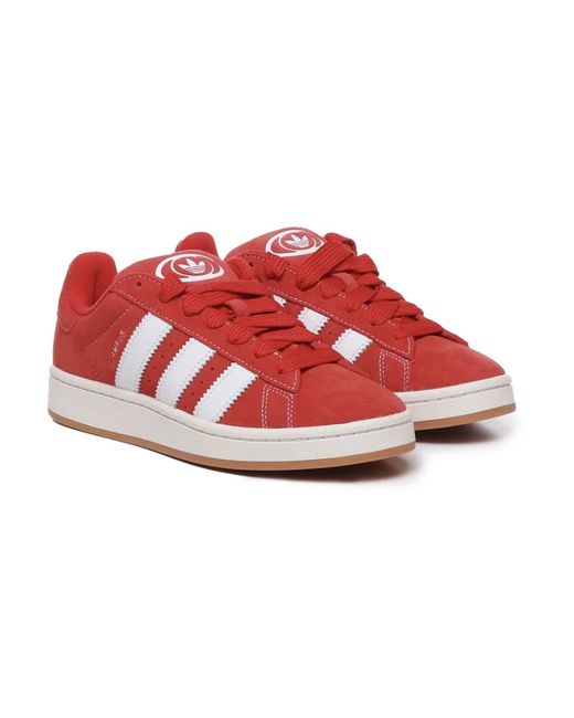 Adidas Originals Rote wildleder-sneakers mit logo in Red für Herren