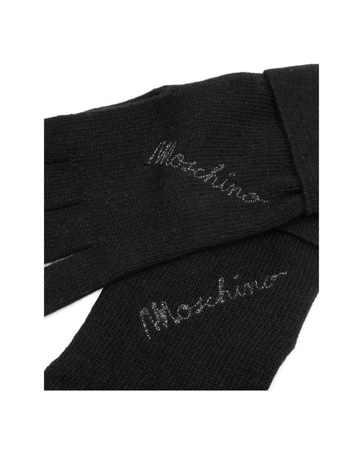 Moschino Black Gloves