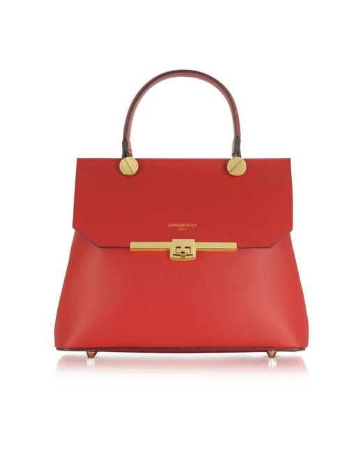 Handbags Le Parmentier de color Red