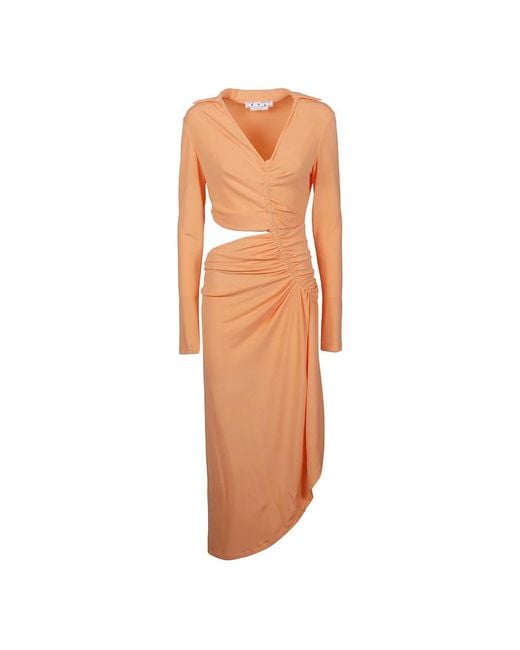 Off-White c/o Virgil Abloh Orange Midi Dresses