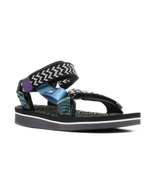 Suicoke Blue Flat Sandals