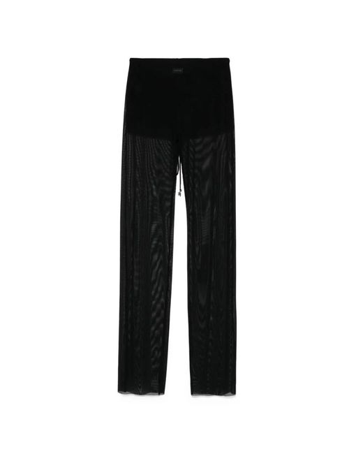 Fisico Black Straight Trousers