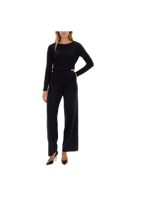 Max Mara Black Gestreifter Strickpullover