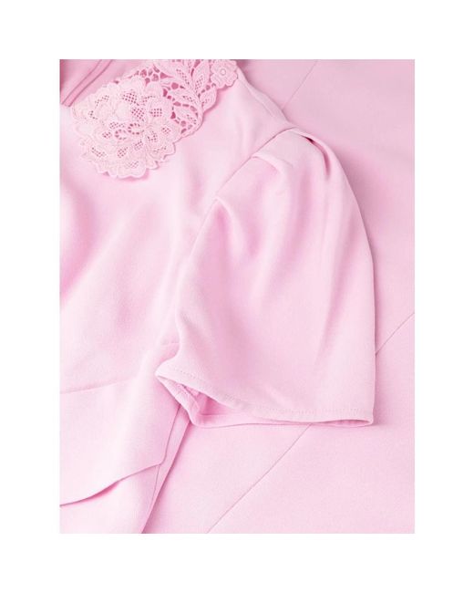 Midi Dresses Self-Portrait de color Pink