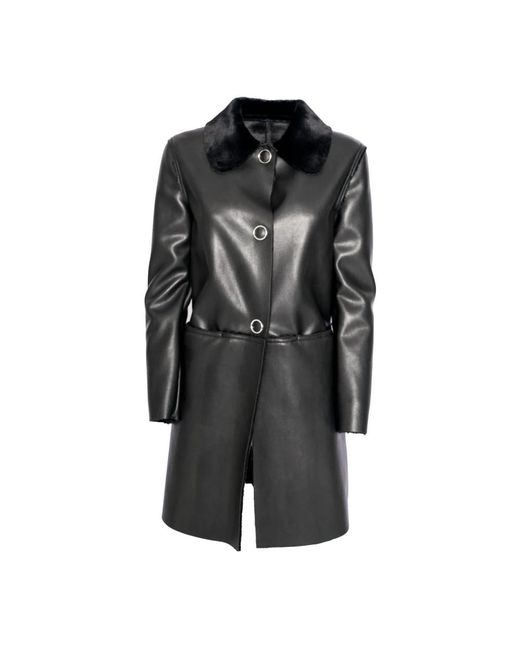 Coats > single-breasted coats Pinko en coloris Black