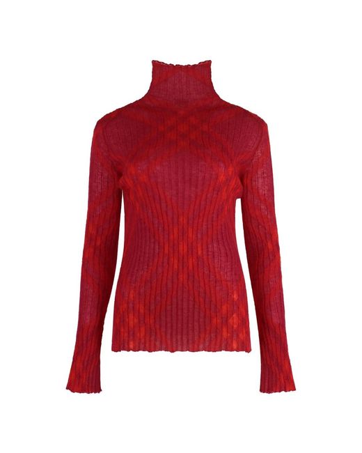 Turtlenecks Burberry en coloris Red