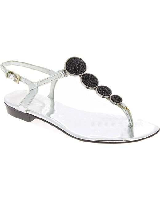 Barbara Bui White Flat Sandals