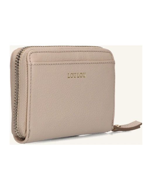 LouLou Essentiels Accessoires ,Leer Petite Emilie Wallet in het Natural