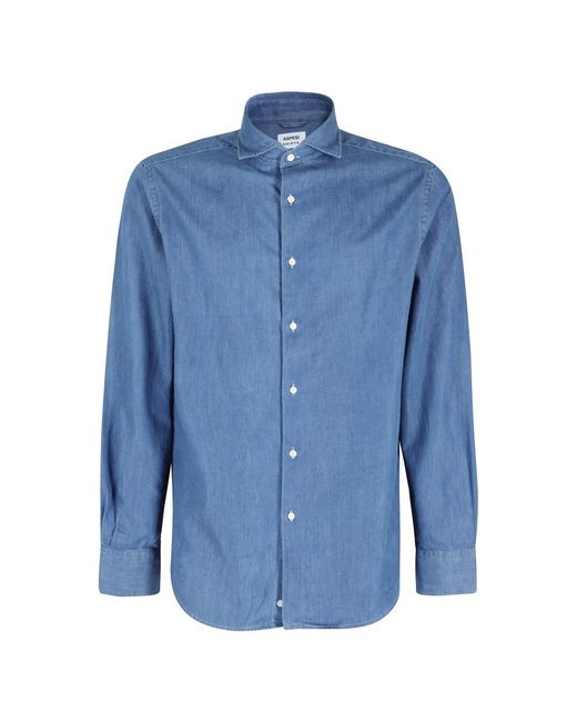 Denim Shirts Aspesi de hombre de color Blue