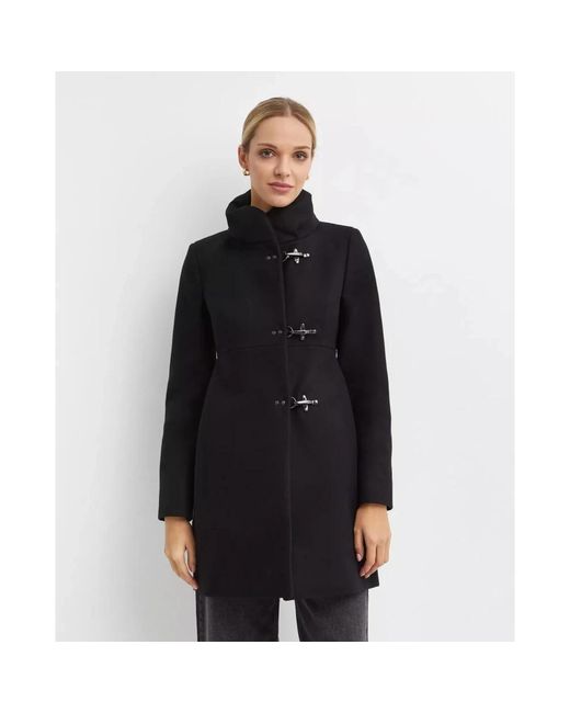 Fay Black Single-Breasted Coats
