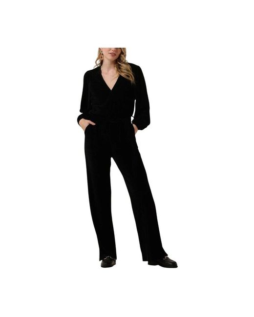 Another Label Black Schwarzer Jumpsuit Langarm