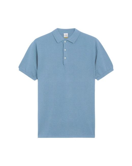Aspesi Baumwollpolo Mit Perlmuttknöpfen in Blue für Herren
