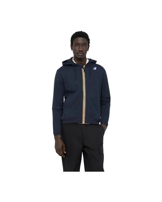 K-Way Blue Zip-Throughs for men