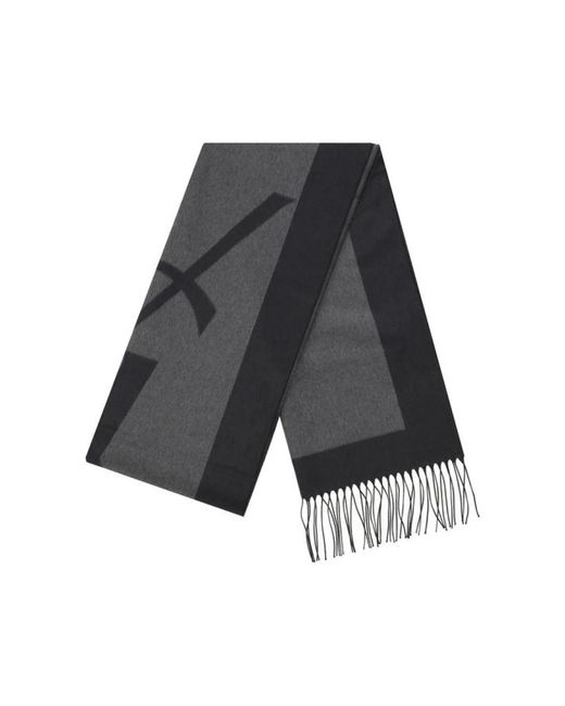 Saint Laurent Gray Cassandre Scarf for men