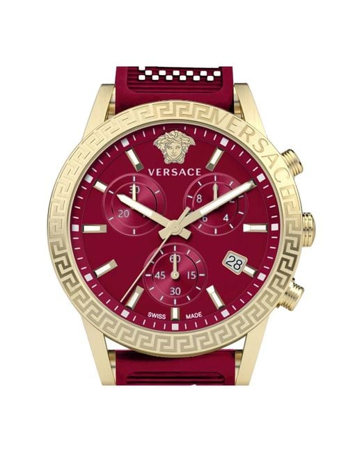 Versace Red Sport tech chronograph gummiuhr