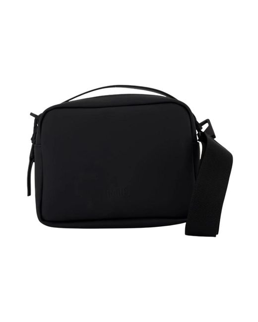Rains Zwarte Crossbody Tas Met Schouderketting in het Black