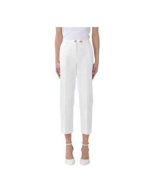 Pinko White Cropped Trousers