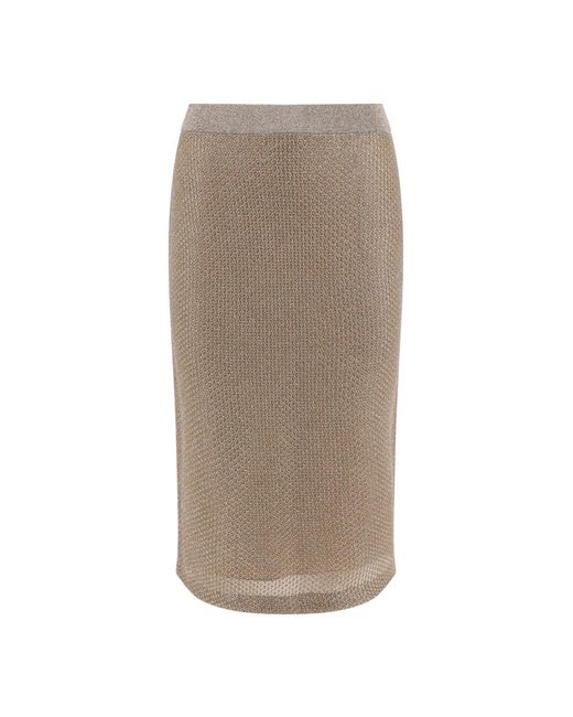 Midi Skirts Tory Burch de color Brown