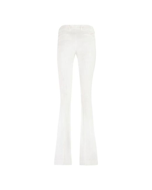 Wide Trousers PT Torino en coloris White