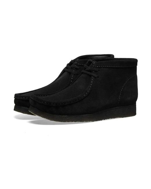 Clarks Black Lace-Up Boots for men
