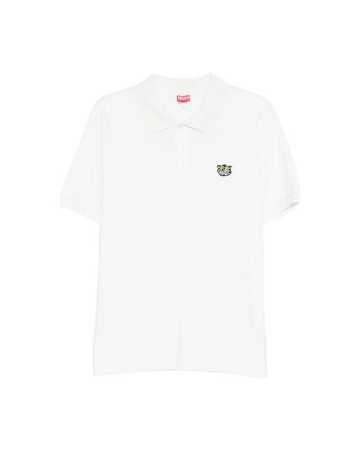 KENZO Wild Tiger Slim Polo in het White voor heren