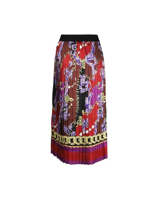 Midi Skirts di Versace Jeans Couture in Red