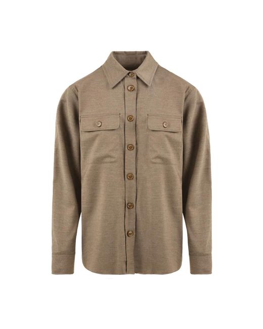 Drumohr Overhemden ,Bruin ,Bruine Shirt Lj 619Cct 545 Model in het Green