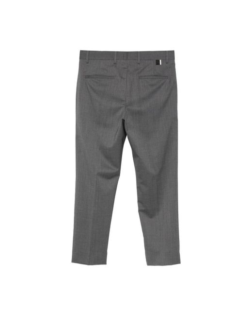 Low Brand Gray Cropped Trousers for men