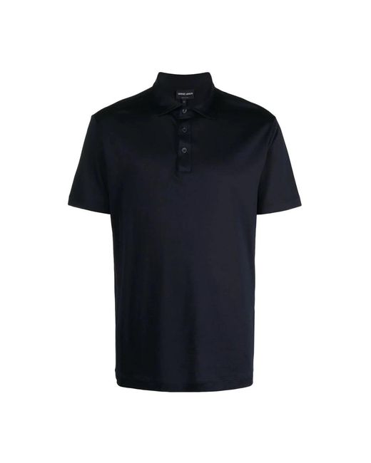 Giorgio Armani Black Polo Shirts for men