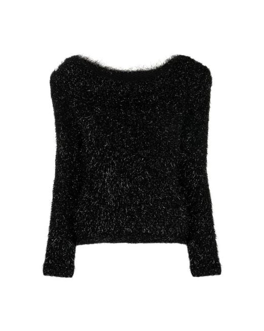 Alberta Ferretti Black Round-Neck Knitwear