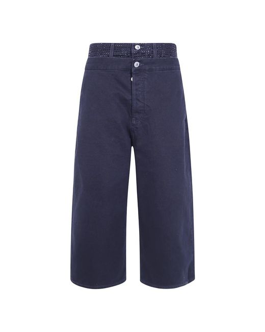 The Attico Blue Denim Shorts