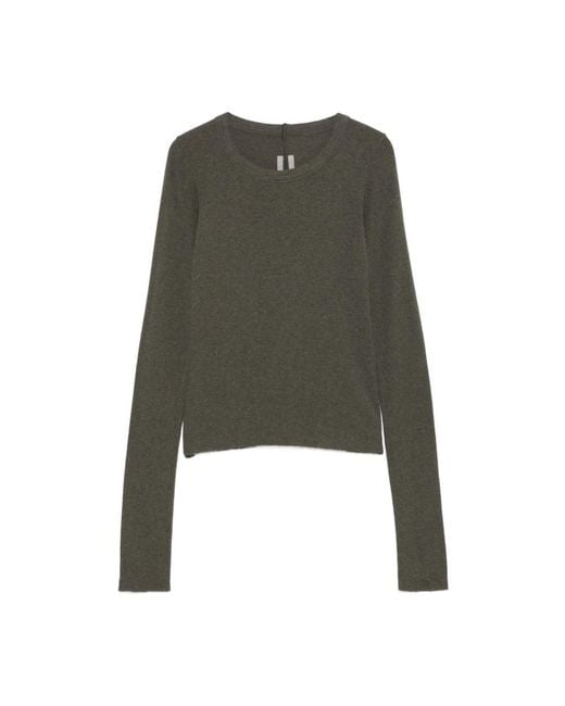 Rick Owens Green Round-Neck Knitwear