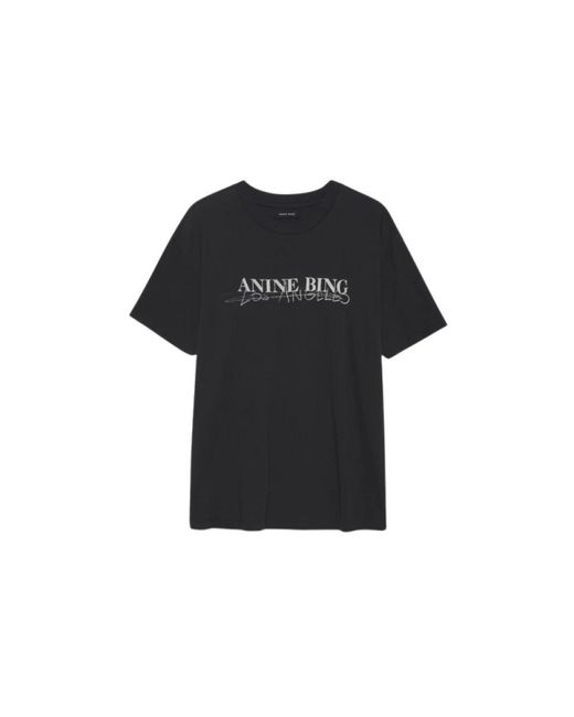 Anine Bing Black T-Shirts