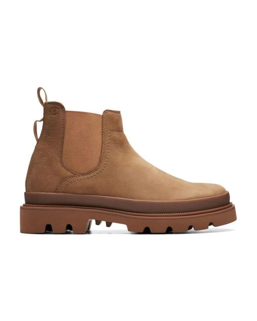 Clarks Brown Chelsea Boots for men
