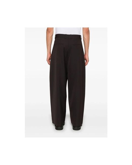 Studio Nicholson Black Wide Trousers for men